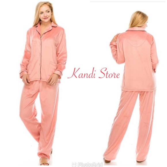 Micro fleece Pink 2 Piece Pajama, Pre-Gift wrapped - Picture 2 of 8